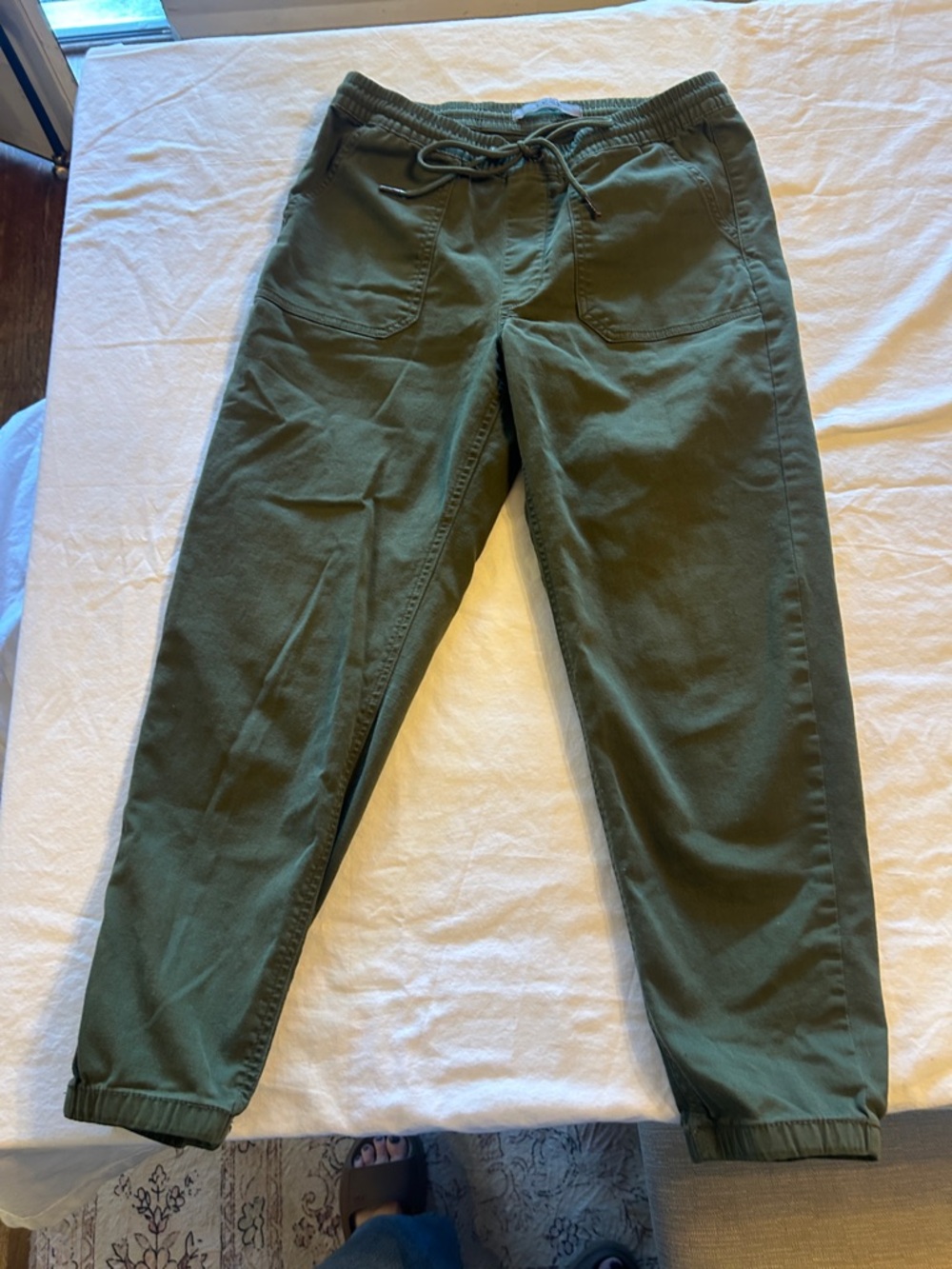 Joe’s Olive Green Drawstring Jogger Pants
